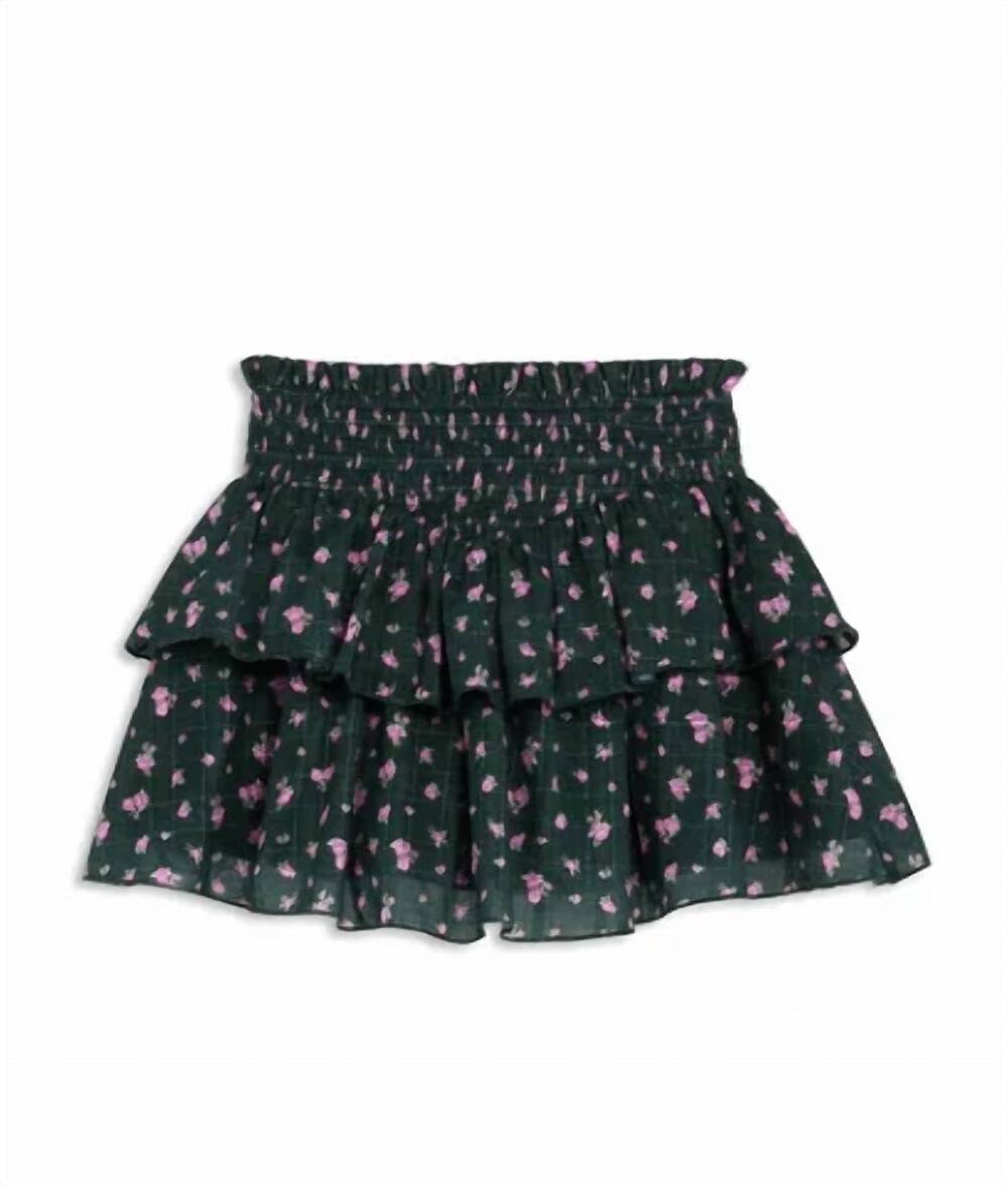 NEW KATIE J NYC junior's brooke skirt in pine floral